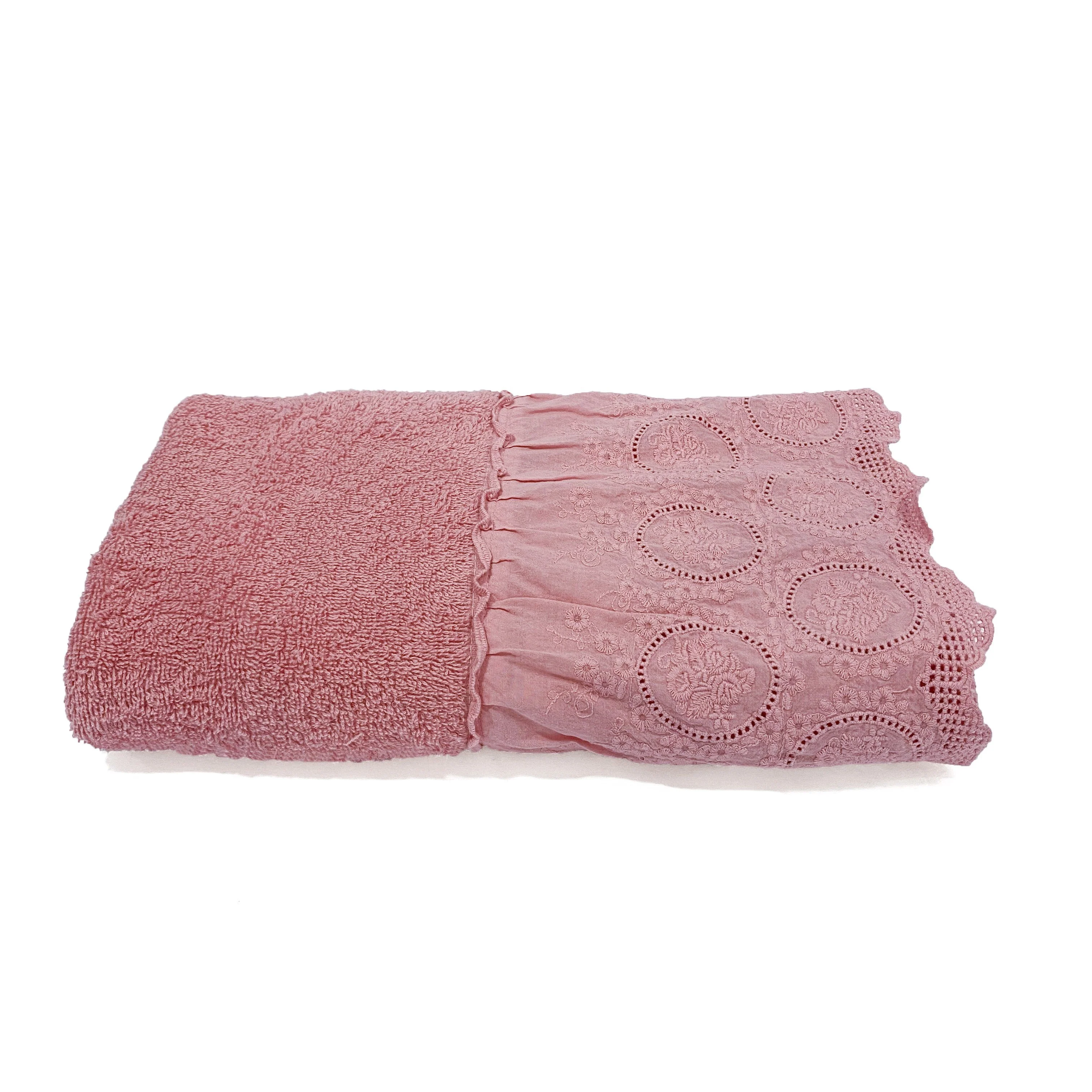 Telo da Bagno in Spugna di Cotone con Pizzo - Betty - Image 11