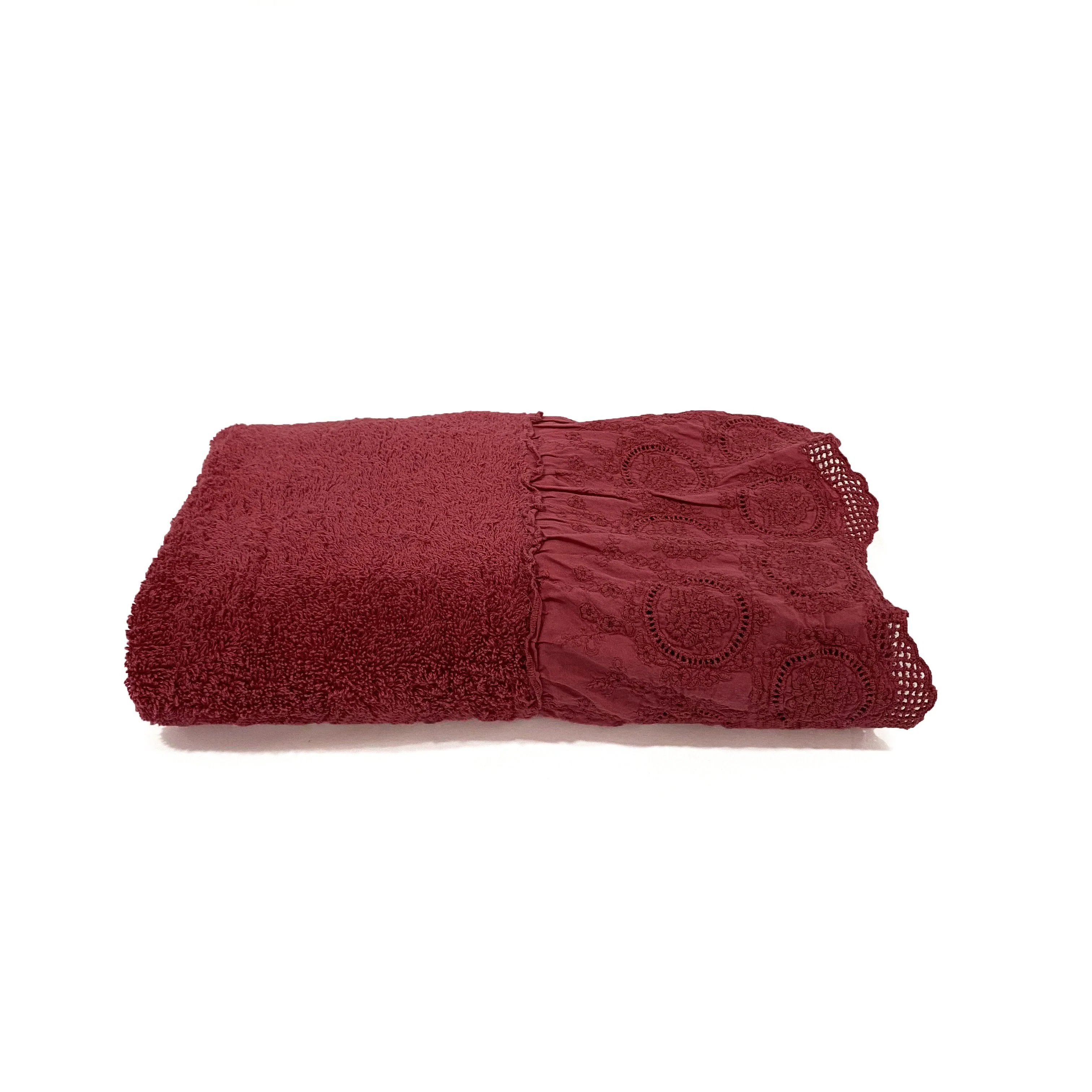 Telo da Bagno in Spugna di Cotone con Pizzo - Betty - Image 13