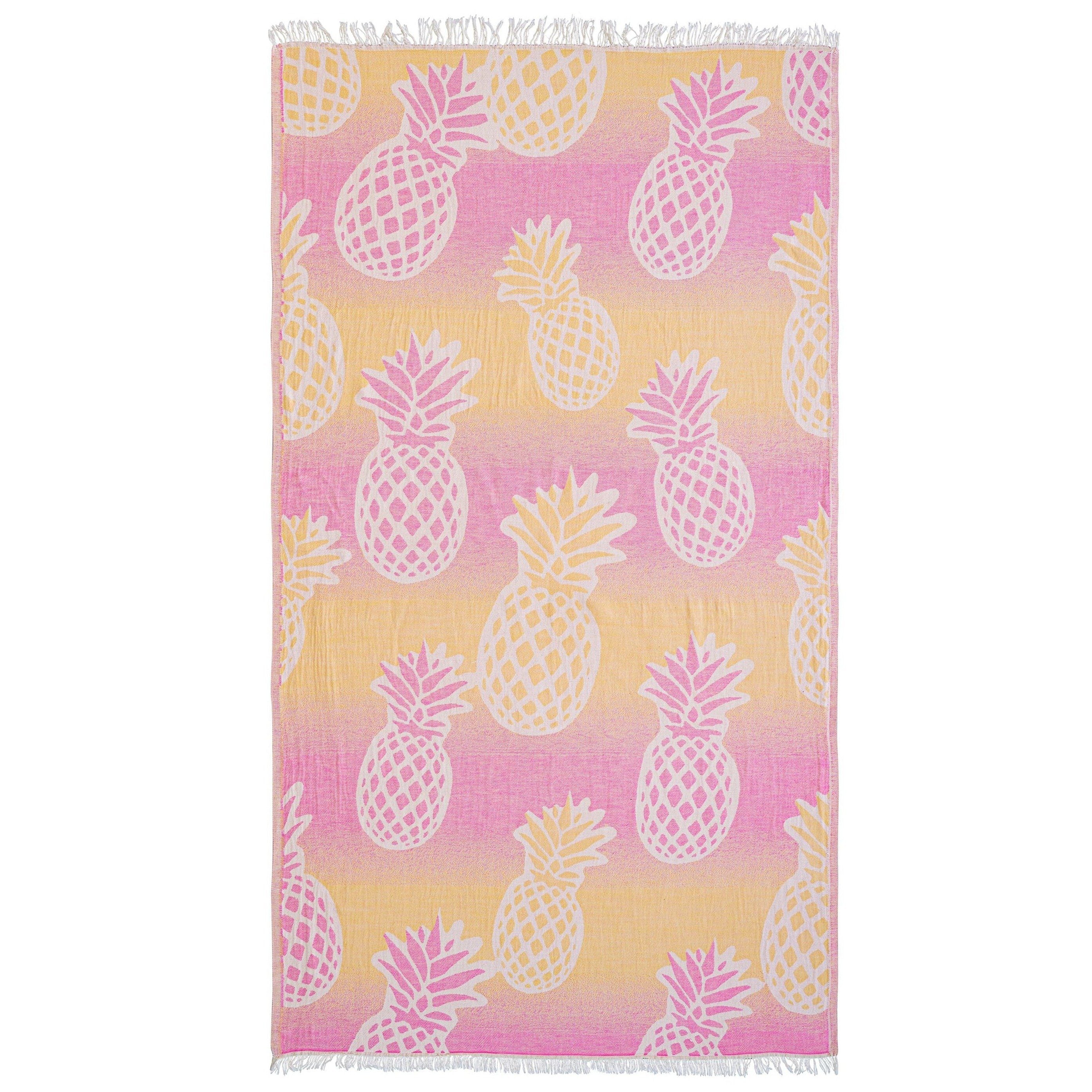 Telo Mare Fouta in Puro Cotone Jacquard Doubleface - Pineapple - Image 4