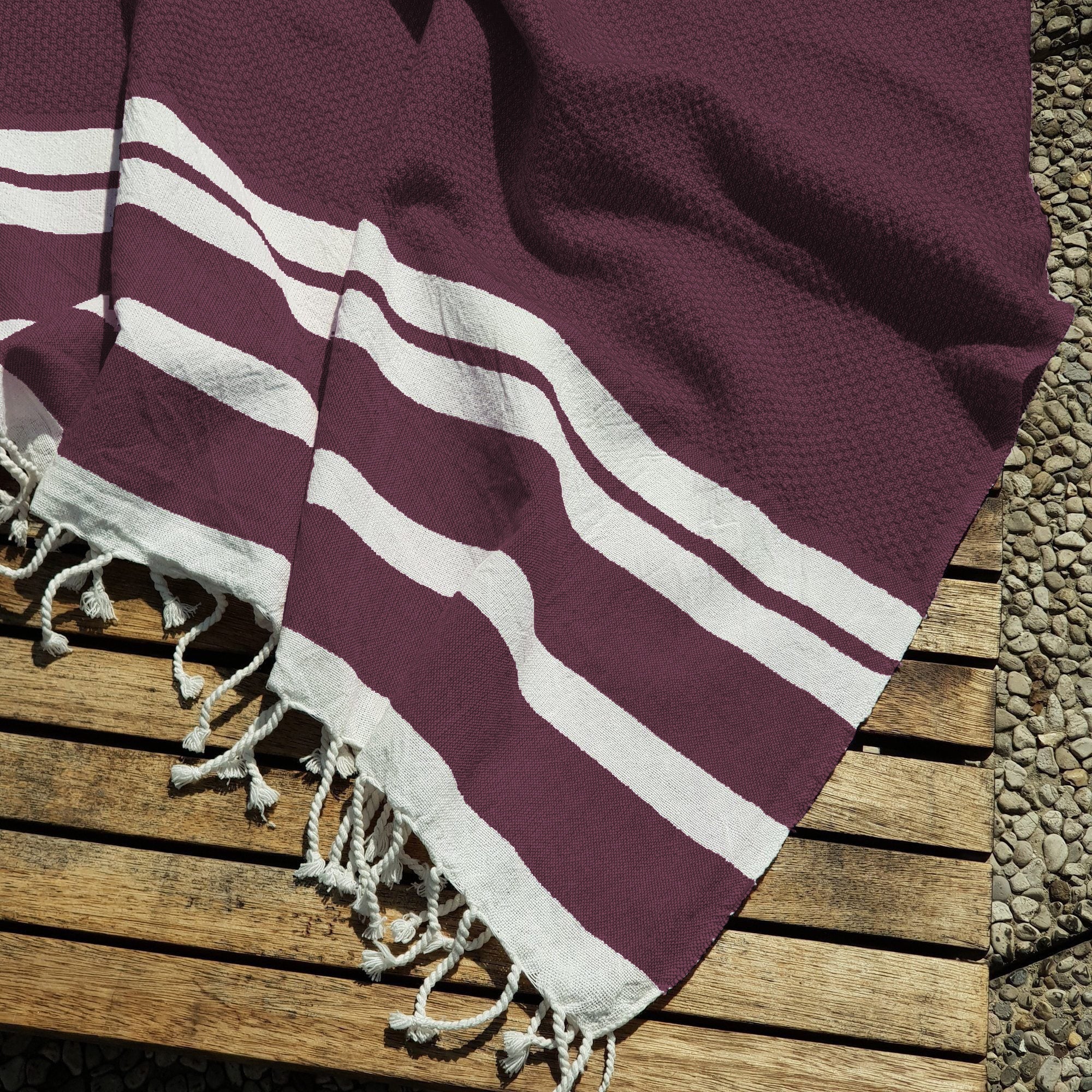 Telo Mare Fouta in Puro Cotone Tinta Unita - NewPort - Image 3