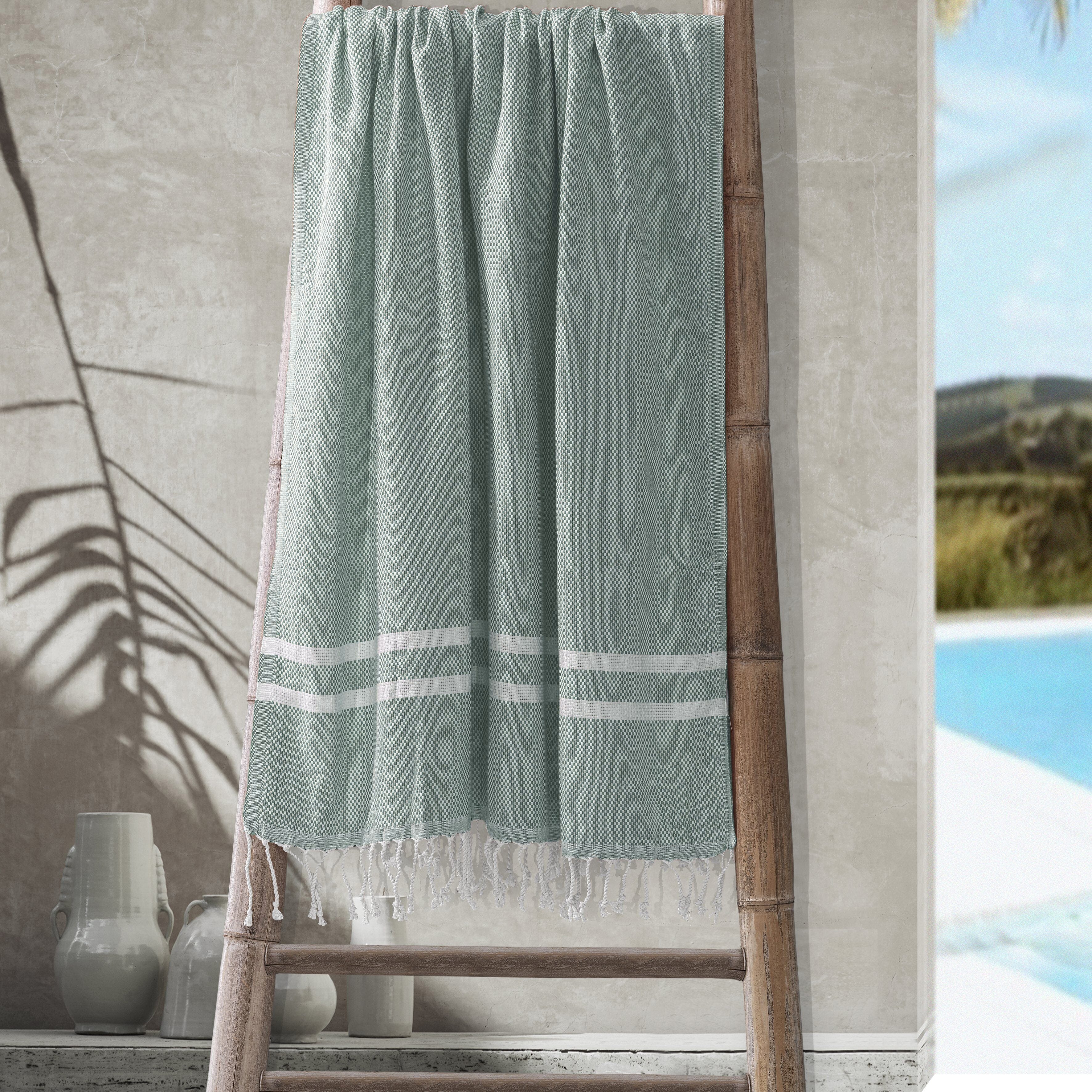 Telo Mare Fouta in Puro Cotone Tinta Unita - Portorico - Image 4
