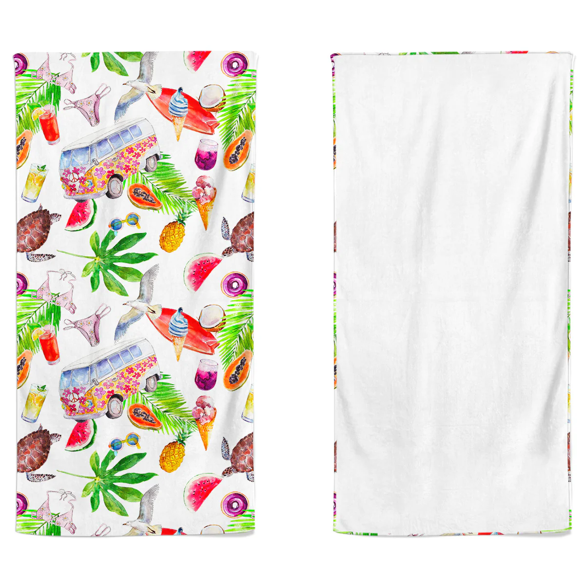 Telo Mare in Microvelour Stampa Doubleface - Fruits - Image 2