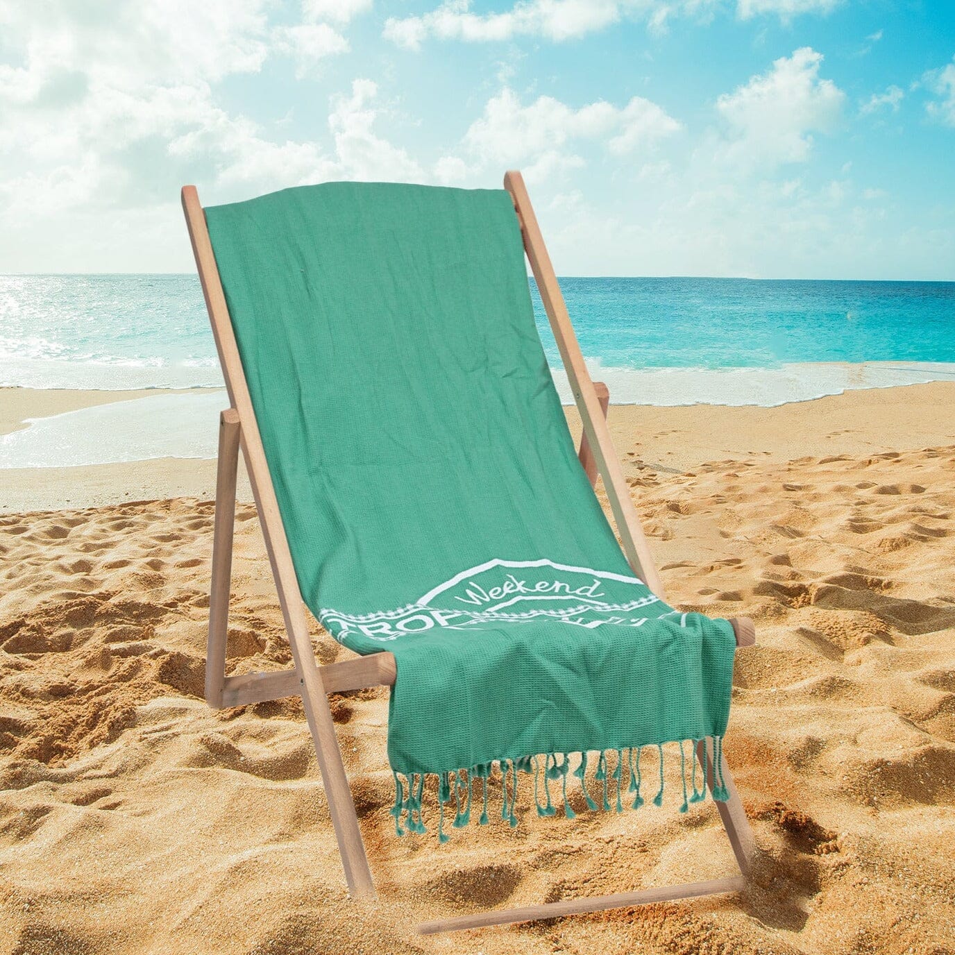 Telo Mare in Puro Cotone Nido D'ape - Weekend Vibes - Image 2