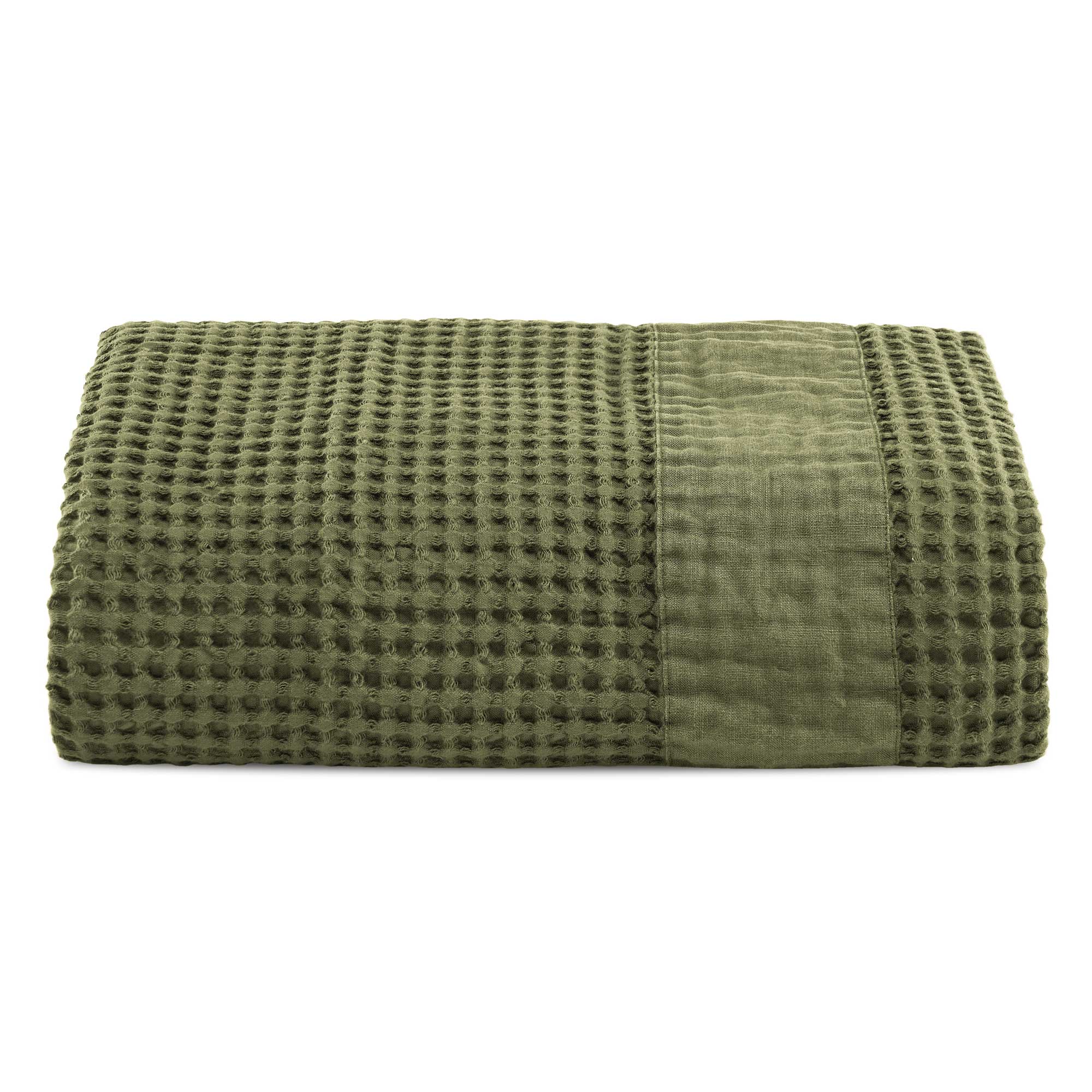 Telo mare XL in Puro Cotone Nido d'ape Stonewashed balza in Lino - Palau - Image 3