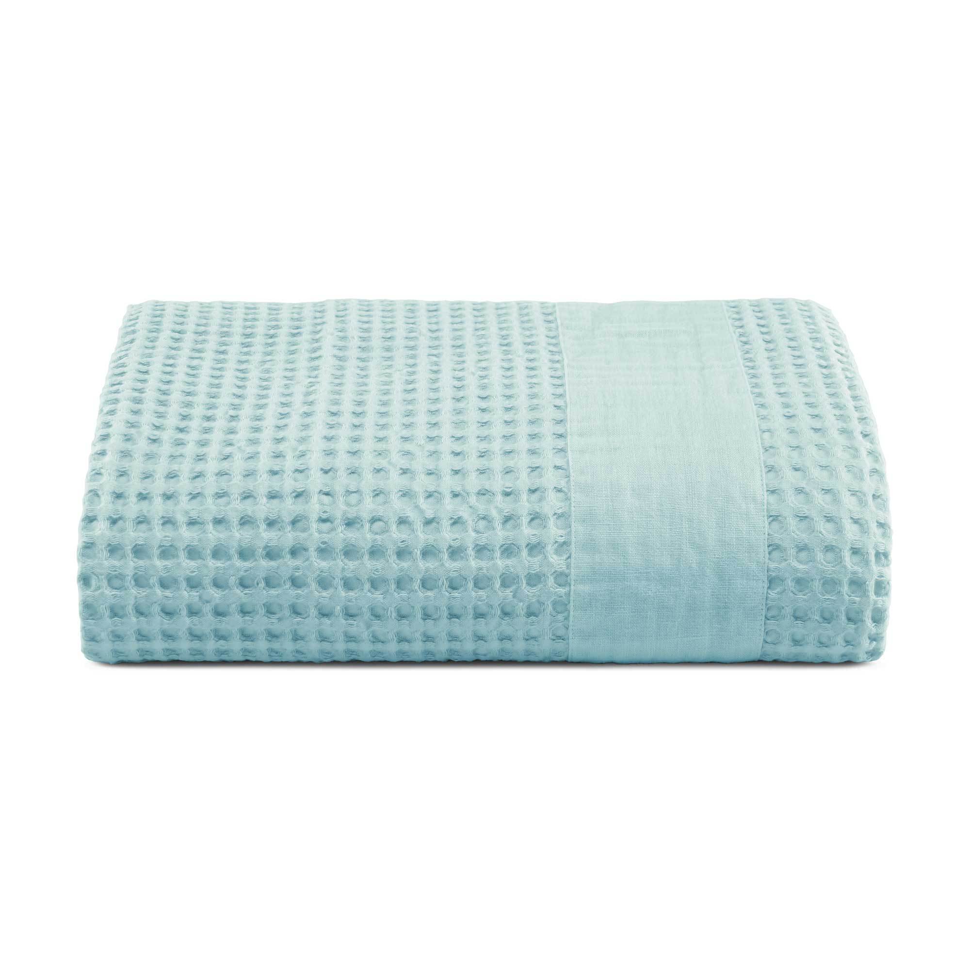 Telo mare XL in Puro Cotone Nido d'ape Stonewashed balza in Lino - Palau - Image 4