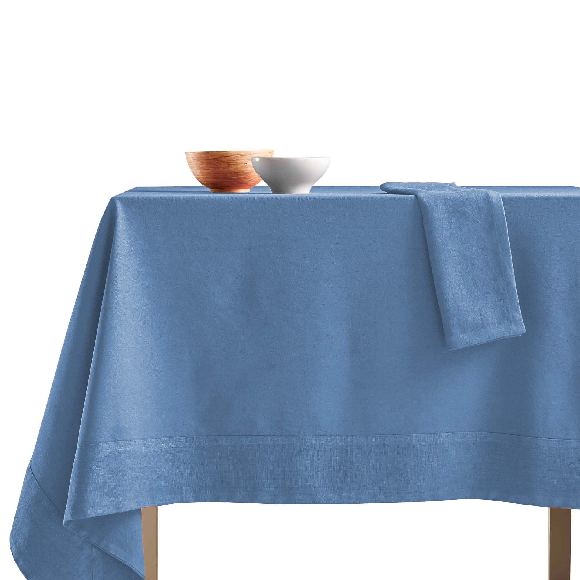 Tovaglia Cotone con Bordo in Lino StoneWashed NO STIRO - Loira - Image 12