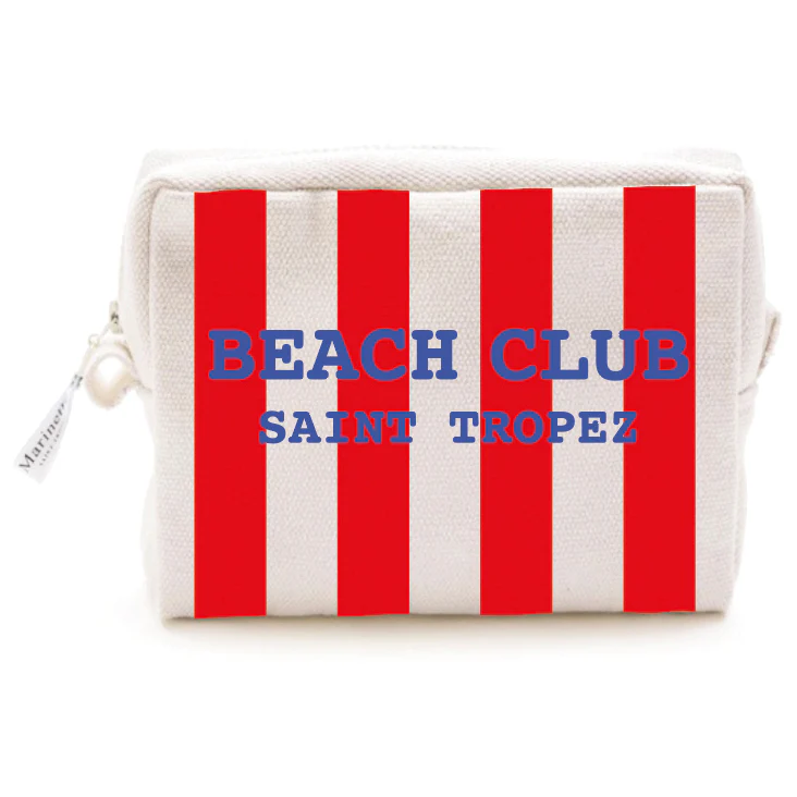 Trousse in Cotone con Scritta Ricamata - Beach Club - Image 6