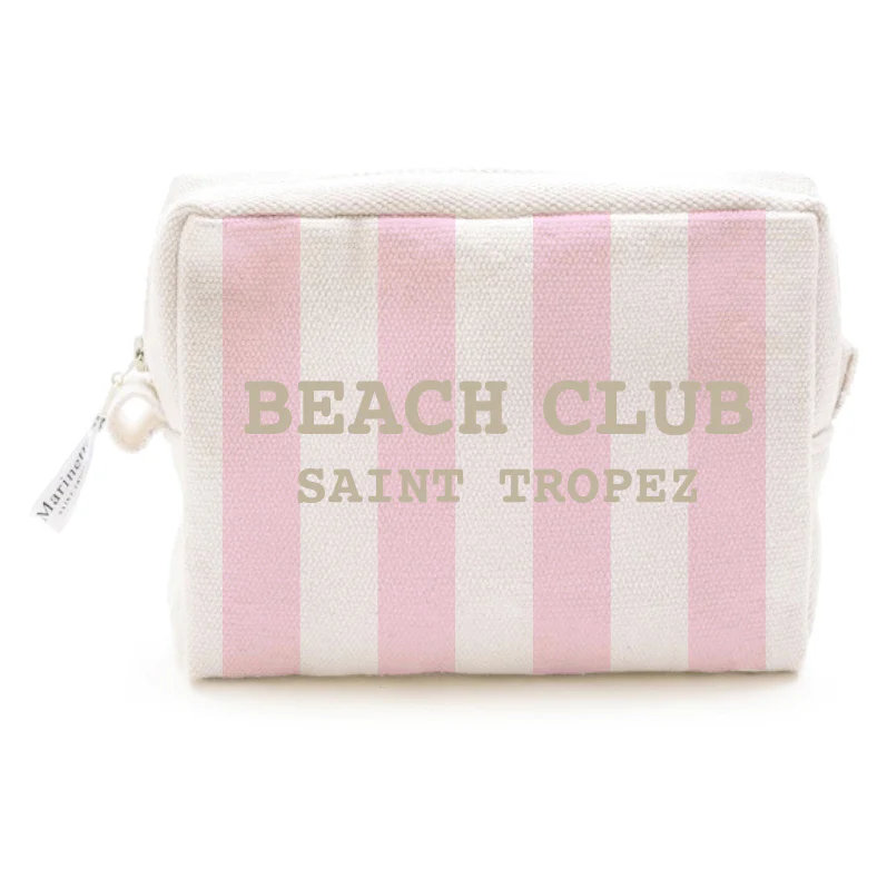 Trousse in Cotone con Scritta Ricamata - Beach Club - Image 7